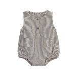 OrganicEra Organic Muslin Bloomer Romper, Grey