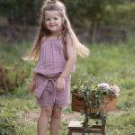 organicera organic muslin short dusty rose