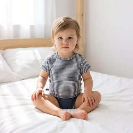OrganicEra Organic Short Sleeve T-shirt Body Indigo Melange Striped