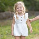 organicera muslin romper frills glitter