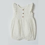 organicera muslin romper frills glitter