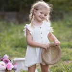 organicera muslin romper frills glitter