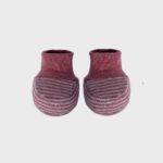 organicera organic baby booties bordeaux