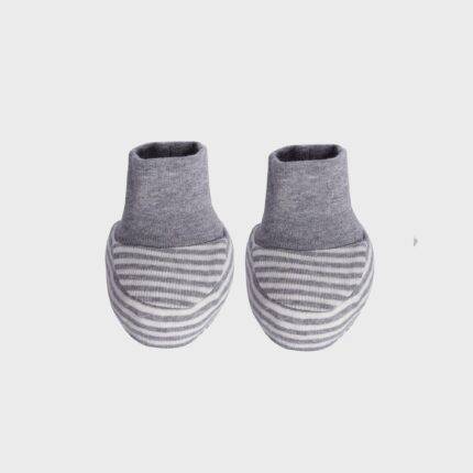 organicera organic baby booties grey
