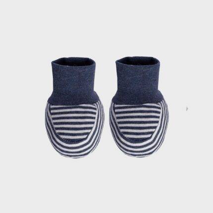 organicera organic baby booties indigo