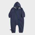 OrganicEra Organic Baby Jumpsuit with Zip, Indigo - Image 4