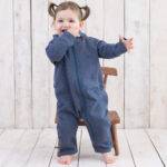 OrganicEra Organic Baby Jumpsuit with Zip, Indigo - Image 2