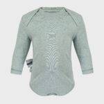 organicera organic baby long sleeve body suit aqua