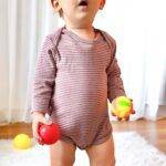 organicera organic baby long sleeve body suit bordeaux striped