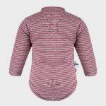 OrganicEra Organic Baby L/S Kimono Body, Bordeaux Striped - Image 2