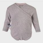 organicera organic baby long sleeve kimono body rose striped