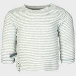 organicera organic baby long sleeve tshirt aqua striped
