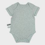organicera organic baby short sleeve body suit aqua