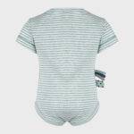 organicera organic baby short sleeve body suit aqua striped