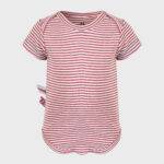 organicera organic baby short sleeve body suit bordeaux striped