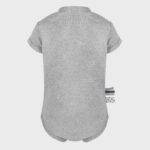 organicera organic baby short sleeve body suit grey