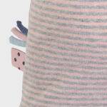 OrganicEra Organic Baby S/S Bodysuit, Rose Striped - Image 3