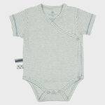 organicera organic baby short sleeve kimono body aqua striped