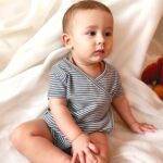 OrganicEra Organic Baby S/S Kimono Body, Indigo Striped - Image 2