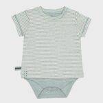 organicera organic baby short sleeve tshirt body aqua striped