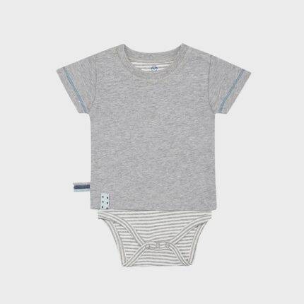 organicera organic baby short sleeve tshirt body grey
