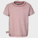 organicera organic baby short sleeve tshirt bordeaux striped