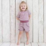 organicera organic baby short sleeve tshirt bordeaux striped