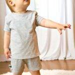organicera organic baby shorts grey