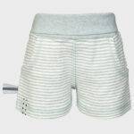 organicera organic baby shorts striped aqua