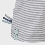 OrganicEra Organic Baby Shorts, Grey Striped - Image 2