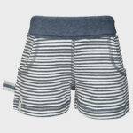organicera organic baby shorts striped indigo