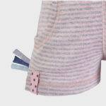 organicera organic baby shorts striped rose