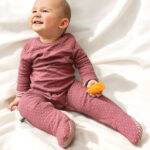 organicera organic baby sleepsuit bordeaux