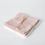 organicera organic cotton muslin set of 2 pcs hand embroidered rose