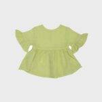 organicera organic hemp baby blouse apple green