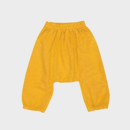 organicera organic hemp harem pants mustard