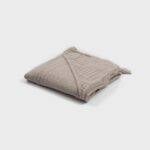 organicera organic muslin baby hooded towel grey