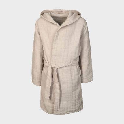 organicera organic muslin bathrobe- 5-6 years grey