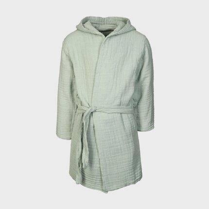 organicera organic muslin bathrobe 5-6 years mint