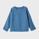 OrganicEra Organic Muslin Children’s Top, Indigo - Image 3