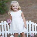 organicera organic muslin dress with scallop ecru