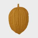 organicera organic muslin leaf mat padded mustard