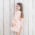 OrganicEra Organic Muslin Peter Pan Collar Dress, Salmon - Image 4