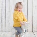 organicera organic muslin peter pan collar body suit blouse mustard