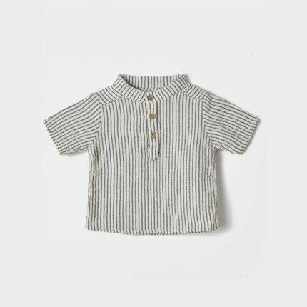 organicera organic muslin shirt grey