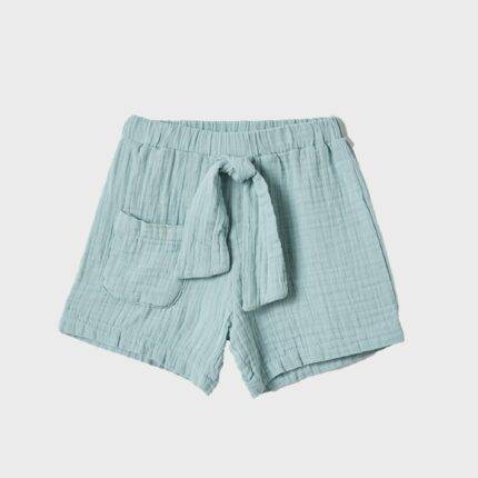 organicera organic muslin short aqua
