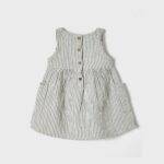 OrganicEra Organic Muslin Sleeveless Dress with Pocket, Grey - Image 4