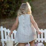 OrganicEra Organic Muslin Sleeveless Dress with Pocket, Grey - Image 2