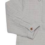 OrganicEra Organic Muslin Boy's Bodysuit Shirt, Grey - Image 3
