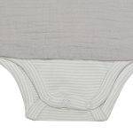 OrganicEra Organic Muslin Boy's Bodysuit Shirt, Grey - Image 4